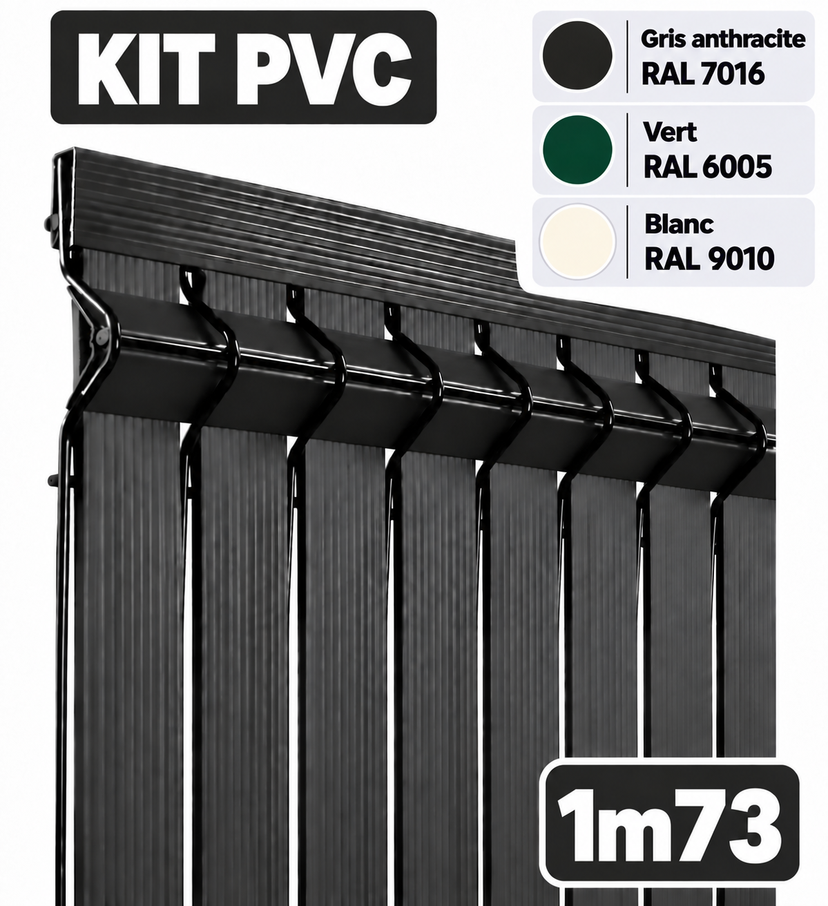Kit d'occultation en PVC 1m73