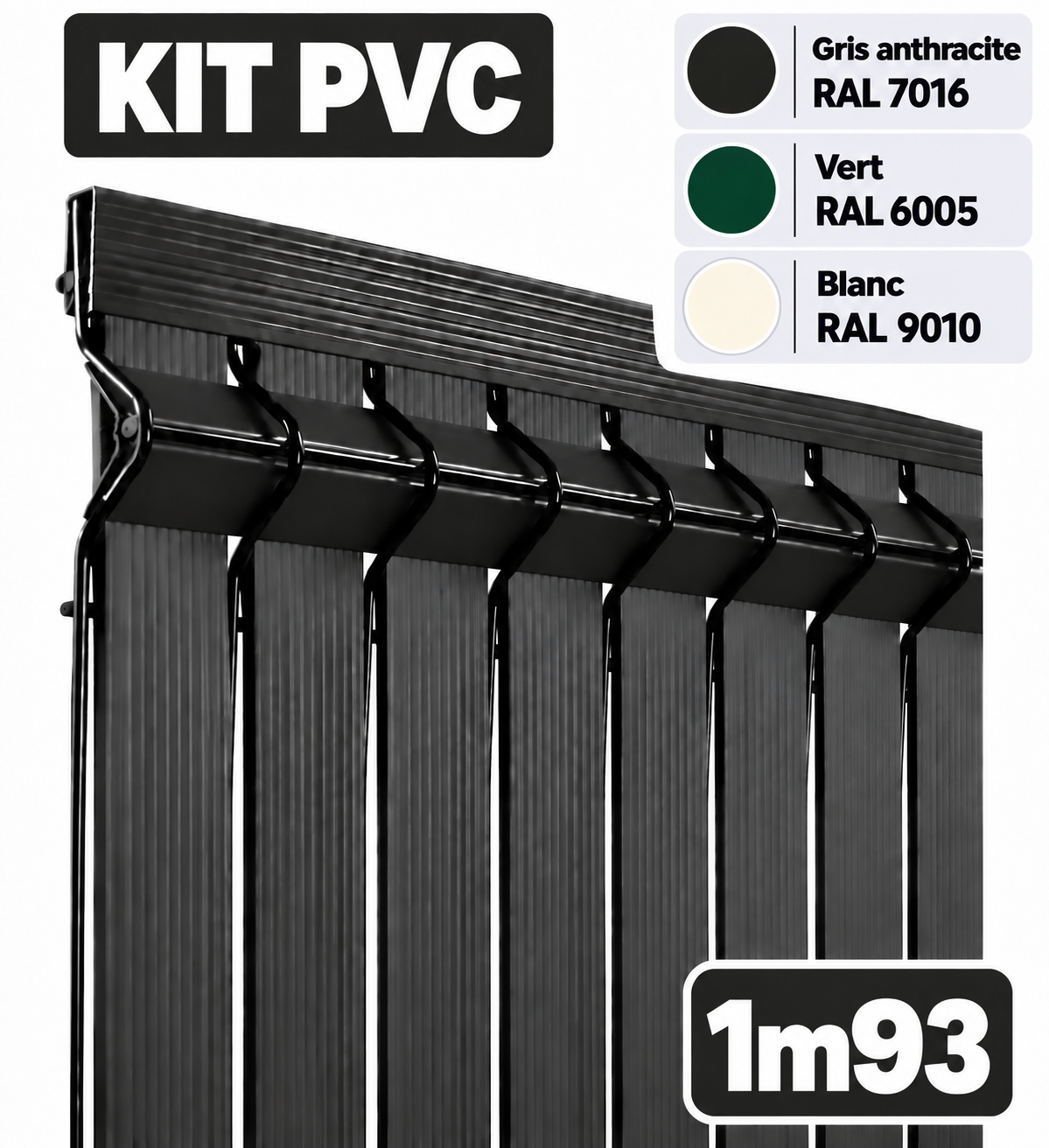 Kit d'occultation en PVC 1m93